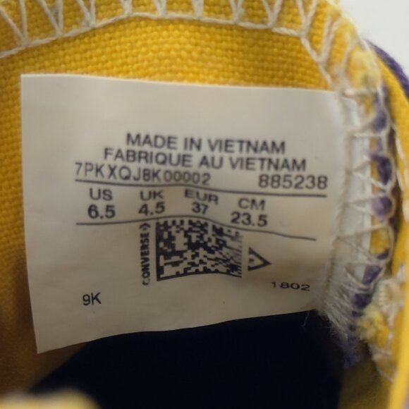 Converse Chuck Taylor All Star Shoreline Slip-On Low Top Sz W 6.5 Purple Gold - Picture 7 of 11